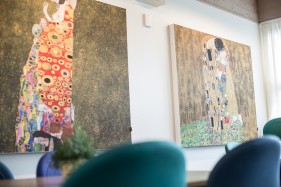 Stavnsholt, lydabsorberende, Akustikløsning, Akustik, kunst, Earmark, akuart smartart, akustikbillede